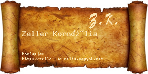 Zeller Kornélia névjegykártya